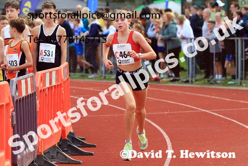 Girls Under-13s, 2024 Northern Mens 6 and Womens 4 and Youngsters Relays, Stanley Park, Blackpool.  Photo: David T. Hewitson/Sports for All Pics